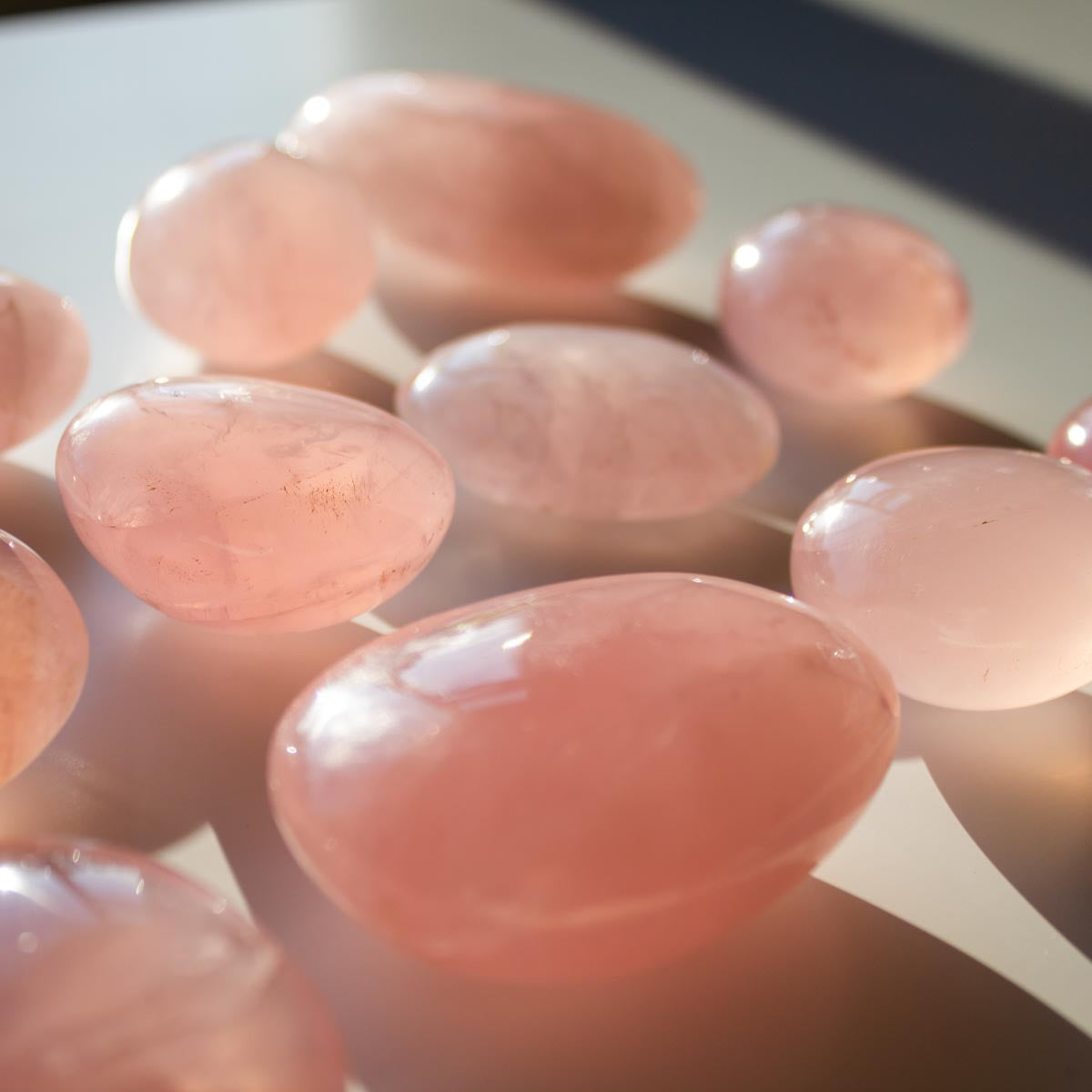 Large Rose Quartz Palm Stone for Love, Relationships, and Peace